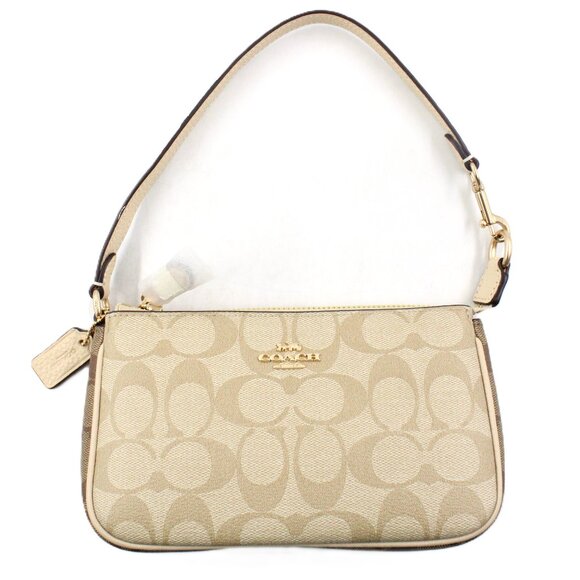 NWT Coach Nolita 19 Bag in Light Khaki/Ivory Multi Blocked Signature Canvas - Picture 1 of 8